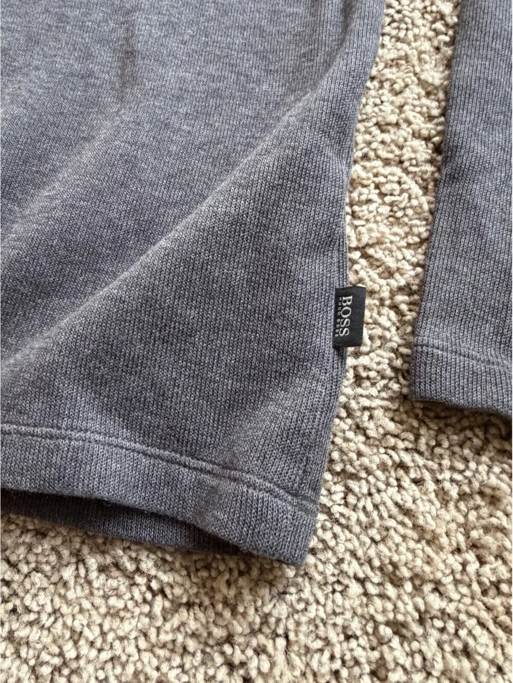 Men's Hugo Boss Sydney 55 Half Zip Pullover Long Sleeve Sweater Medium Dark Gray
